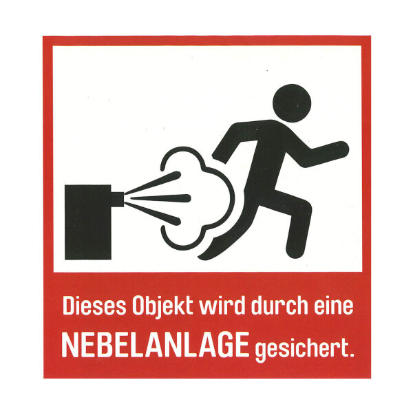 Warnaufkleber Nebelmontage WAK-NA-I